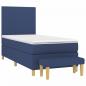 Preview: Boxspringbett mit Matratze Blau 80x200 cm Stoff