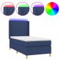 Preview: Boxspringbett mit Matratze & LED Blau 80x200 cm Stoff