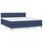 Preview: Boxspringbett mit Matratze Blau 160x200 cm Stoff