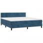 Preview: Boxspringbett mit Matratze Dunkelblau 180x200 cm Samt