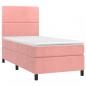 Preview: Boxspringbett mit Matratze Rosa 90x200 cm Samt