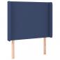 Preview: LED Kopfteil Blau 83x16x118/128 cm Stoff