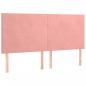 Preview: Kopfteile 4 Stk. Rosa 90x5x78/88 cm Samt