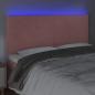 Preview: LED Kopfteil Rosa 180x5x118/128 cm Samt