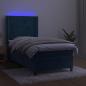 Preview: Boxspringbett mit Matratze & LED Dunkelblau 80x200 cm Samt