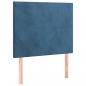 Preview: Kopfteile 2 Stk. Dunkelblau 90x5x78/88 cm Samt