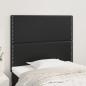 Preview: ARDEBO.de - Kopfteile 2 Stk. Schwarz 90x5x78/88 cm Kunstleder