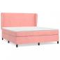 Preview: Boxspringbett mit Matratze Rosa 160x200 cm Samt