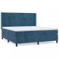 Preview: Boxspringbett mit Matratze Dunkelblau 180x200 cm Samt