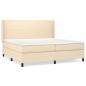 Preview: Boxspringbett mit Matratze Creme 200x200 cm Stoff