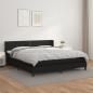 Preview: ARDEBO.de - Boxspringbett mit Matratze Schwarz 180x200 cm Kunstleder