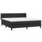 Preview: Boxspringbett mit Matratze Schwarz 180x200 cm Kunstleder