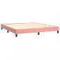 Preview: Boxspringbett mit Matratze & LED Rosa 180x200 cm Samt