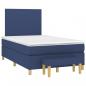 Preview: Boxspringbett mit Matratze Blau 120x200 cm Stoff