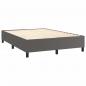 Preview: Boxspringbett mit Matratze & LED Grau 140x190 cm Kunstleder