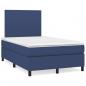 Preview: Boxspringbett mit Matratze Blau 120x200 cm Stoff