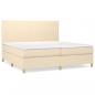 Preview: Boxspringbett mit Matratze Creme 200x200 cm Stoff