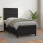 Preview: ARDEBO.de - Boxspringbett mit Matratze Schwarz 90x190 cm Kunstleder