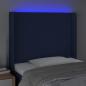 Preview: LED Kopfteil Blau 103x16x118/128 cm Stoff