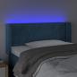 Preview: LED Kopfteil Dunkelblau 93x16x78/88 cm Samt