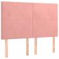 Preview: Kopfteile 4 Stk. Rosa 72x5x78/88 cm Samt