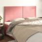 Preview: ARDEBO.de - Kopfteile 4 Stk. Rosa 90x5x78/88 cm Samt