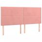 Preview: Kopfteile 4 Stk. Rosa 90x5x78/88 cm Samt