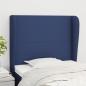 Preview: ARDEBO.de - Kopfteil mit Ohren Blau 103x23x118/128 cm Stoff