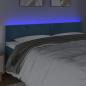 Preview: LED Kopfteil Dunkelblau 180x5x78/88 cm Samt