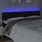 Preview: LED Kopfteil Schwarz 180x5x78/88 cm Kunstleder