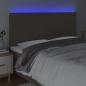 Preview: LED Kopfteil Taupe 160x5x118/128 cm Stoff