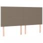 Preview: LED Kopfteil Taupe 160x5x118/128 cm Stoff