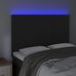 Preview: LED Kopfteil Schwarz 144x5x118/128 cm Samt