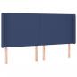 Preview: LED Kopfteil Blau 163x16x118/128 cm Stoff