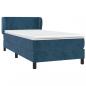 Preview: Boxspringbett mit Matratze Dunkelblau 90x200 cm Samt