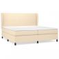 Preview: Boxspringbett mit Matratze Creme 200x200 cm Stoff