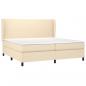 Preview: Boxspringbett mit Matratze Creme 200x200 cm Stoff