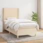 Preview: ARDEBO.de - Boxspringbett mit Matratze Creme 100x200 cm Stoff