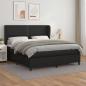 Preview: ARDEBO.de - Boxspringbett mit Matratze Schwarz 180x200 cm Kunstleder