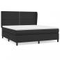 Preview: Boxspringbett mit Matratze Schwarz 180x200 cm Kunstleder