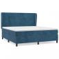 Preview: Boxspringbett mit Matratze Dunkelblau 160x200 cm Samt