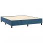 Preview: Boxspringbett mit Matratze Dunkelblau 160x200 cm Samt