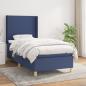 Preview: ARDEBO.de - Boxspringbett mit Matratze Blau 80x200 cm Stoff