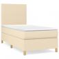 Preview: Boxspringbett mit Matratze Creme 100x200 cm Stoff