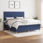 Preview: ARDEBO.de - Boxspringbett mit Matratze Blau 160x200 cm Stoff