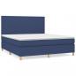 Preview: Boxspringbett mit Matratze Blau 160x200 cm Stoff