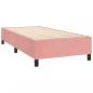 Preview: Boxspringbett mit Matratze & LED Rosa 80x200 cm Samt