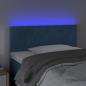 Preview: LED Kopfteil Dunkelblau 90x5x78/88 cm Samt