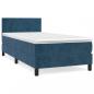 Preview: Boxspringbett mit Matratze Dunkelblau 90x200 cm Samt