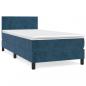 Preview: Boxspringbett mit Matratze Dunkelblau 90x190 cm Samt